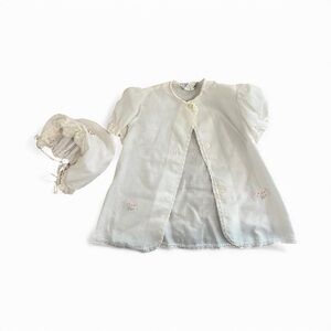 Vintage Baby Dress with Matching Bonnet